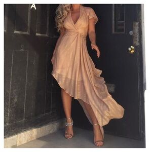 RONNY KOBO • Yuval Silk Dress in Peach